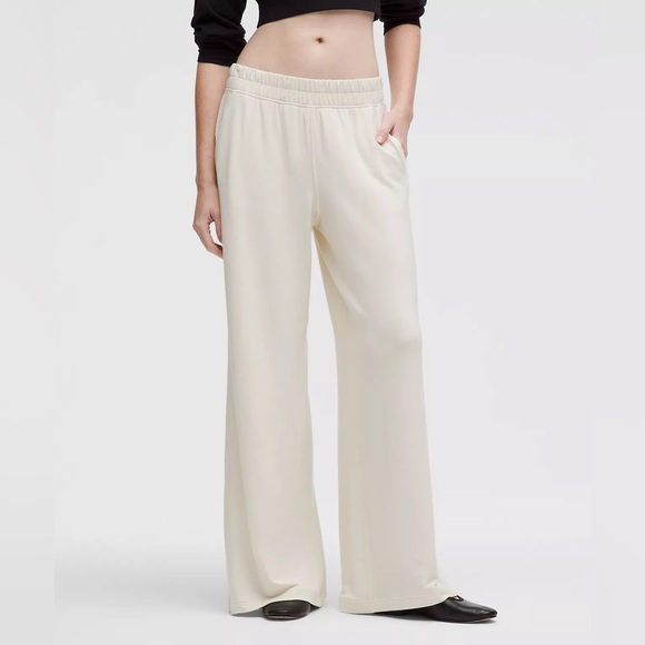 lululemon athletica Pants - NWT Lululemon BeCalm Mid-Rise Wide-Leg Pant Large- Light Ivory
